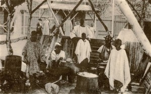 On display: the Congo village or Kongolandsbyen at the World's Fair in Oslo in 1914