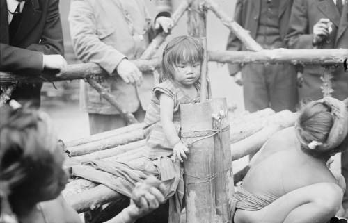 A Young Igorrote Girl on Show at Coney Island
