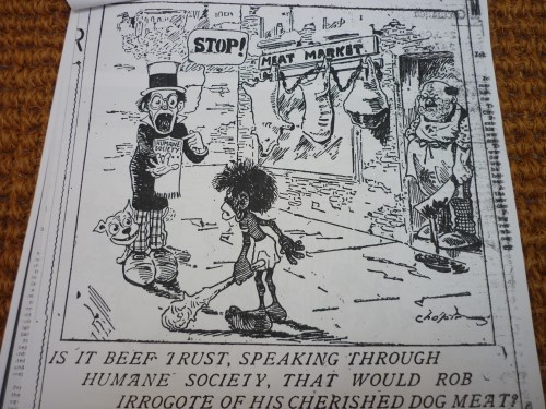 American Newspaper Cartoon Depicting The 'Dog Eating' Igorrotes