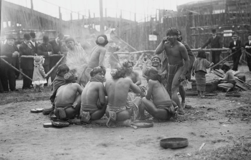 The Igorrotes on show at Coney Island, summer 1905
