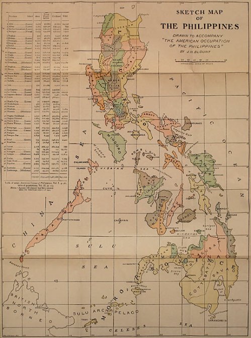 Sketch Map of the Philippines Showing Bontoc in the far north